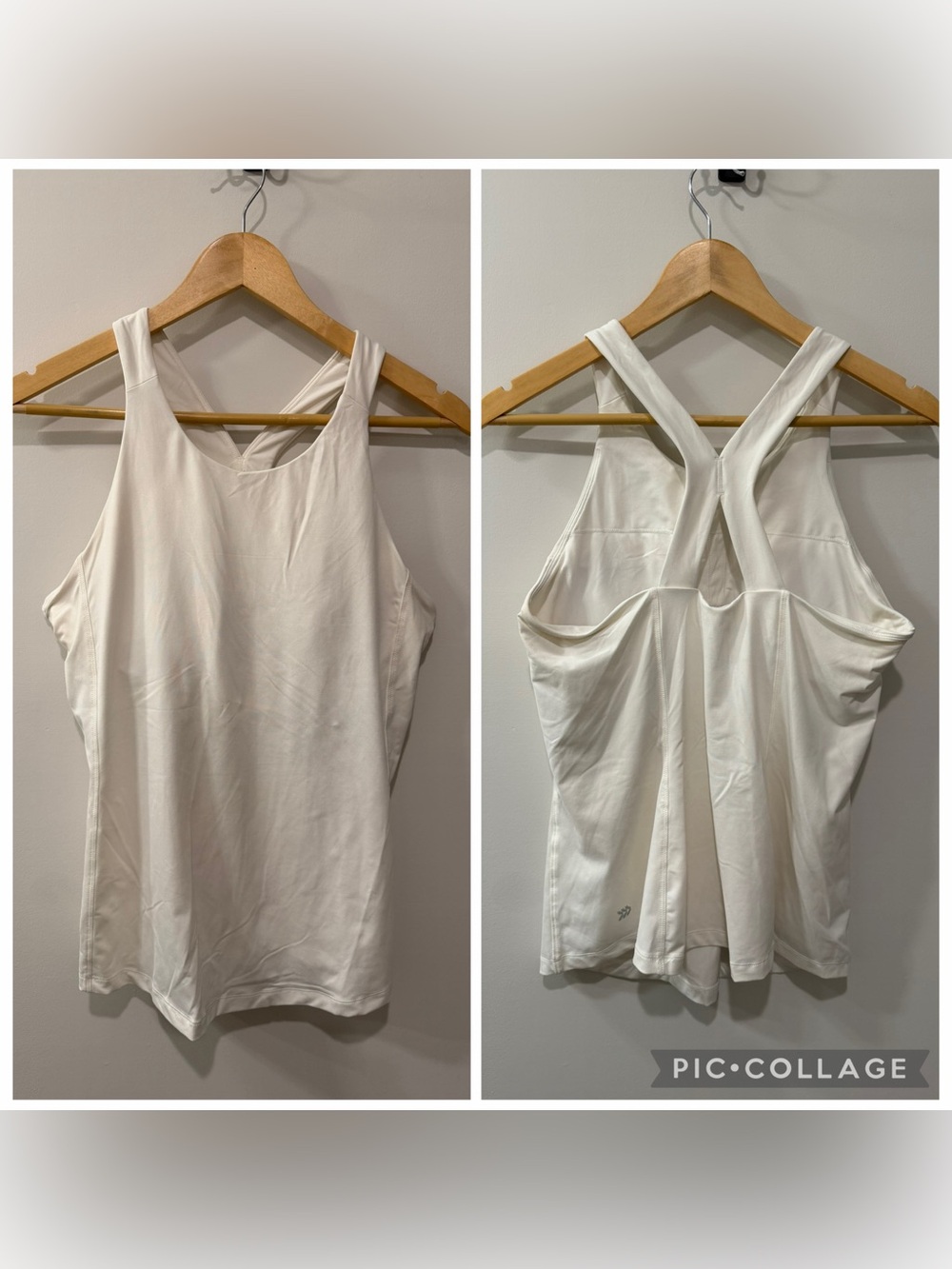 all in motion White Cross-Back Performance Tank